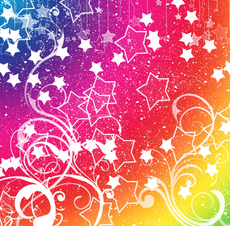 colorful star and swirl pattern