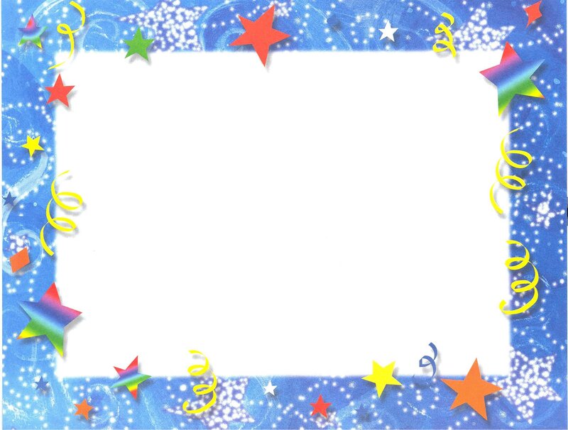 colorful star border frame