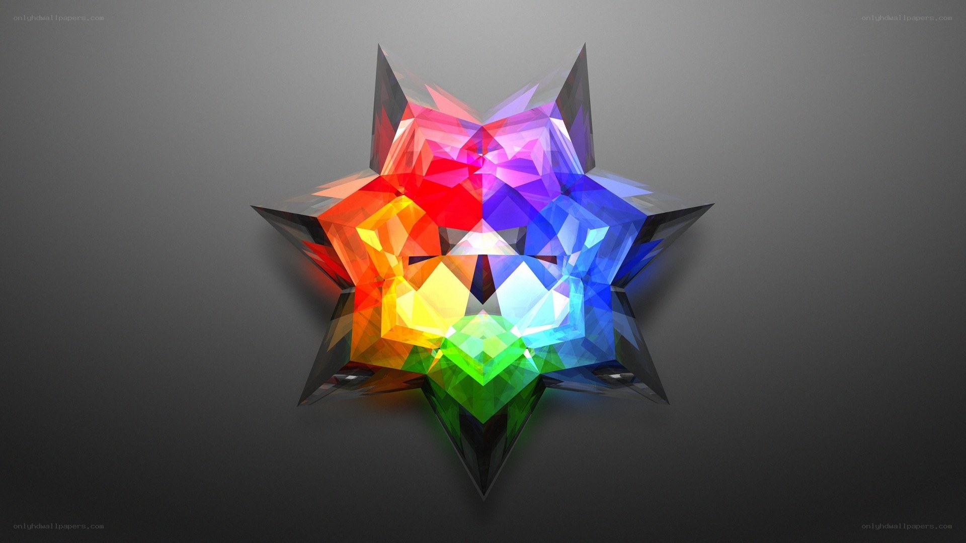 colorful star crystal