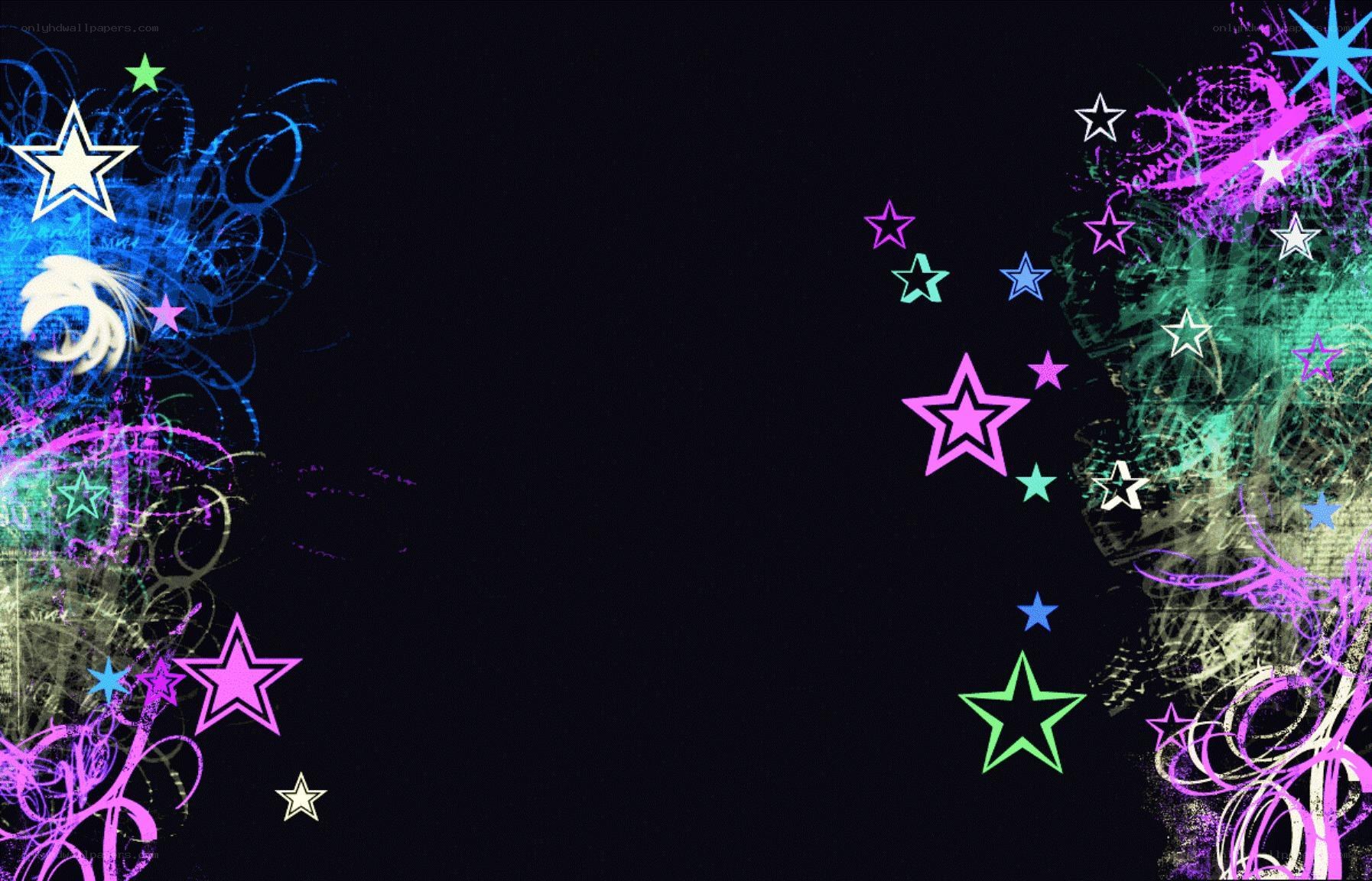 colorful star design wallpaper