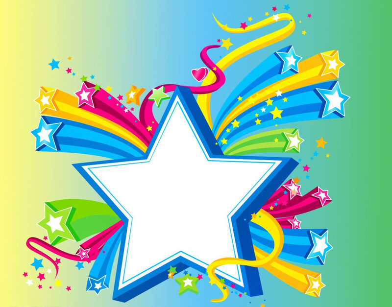 colorful star explosion background