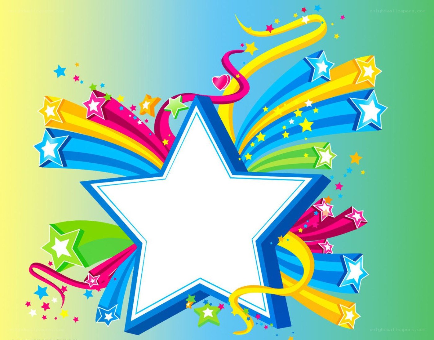 colorful star explosion background