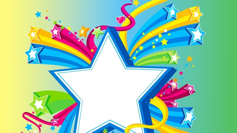 Colorful Star Explosion — Blue
