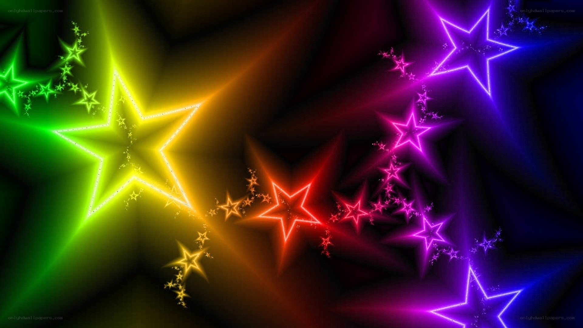 colorful star fractal pattern