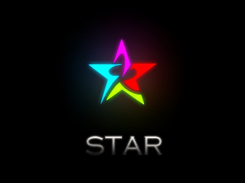 Colorful Star Logo — Black