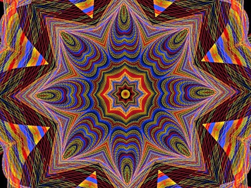 Colorful Star Mandala — Blue