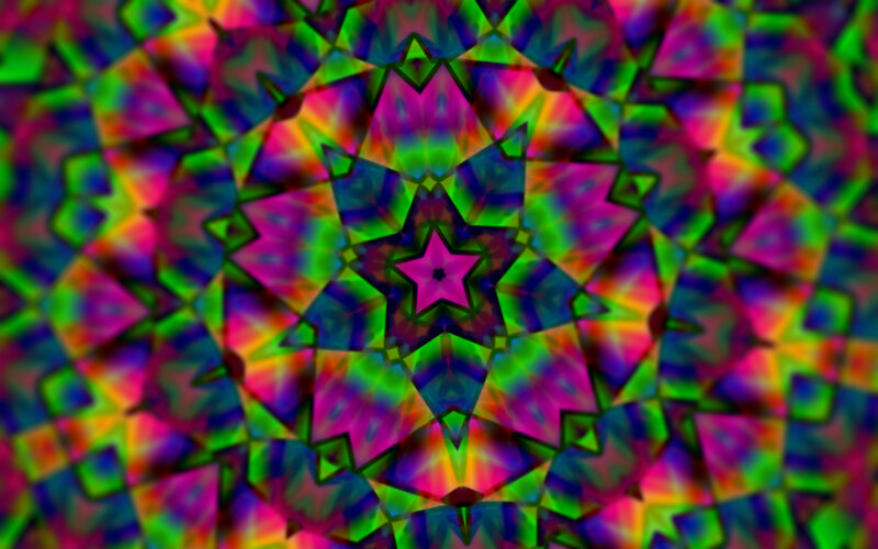 Colorful Star Mandala — Green