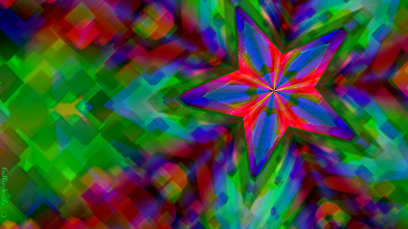 Colorful Star Mandala — Green, Vibrant