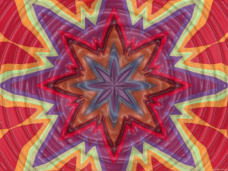 Colorful star mandala pattern