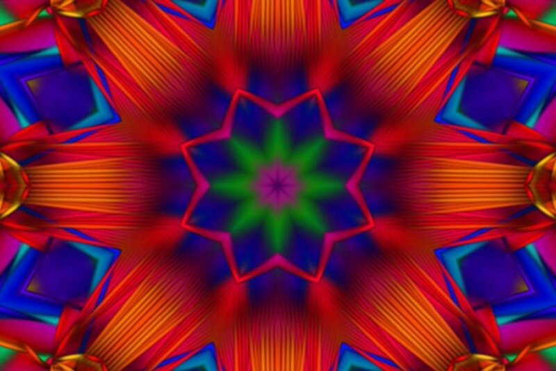 Colorful Star Mandala — Red, Vibrant