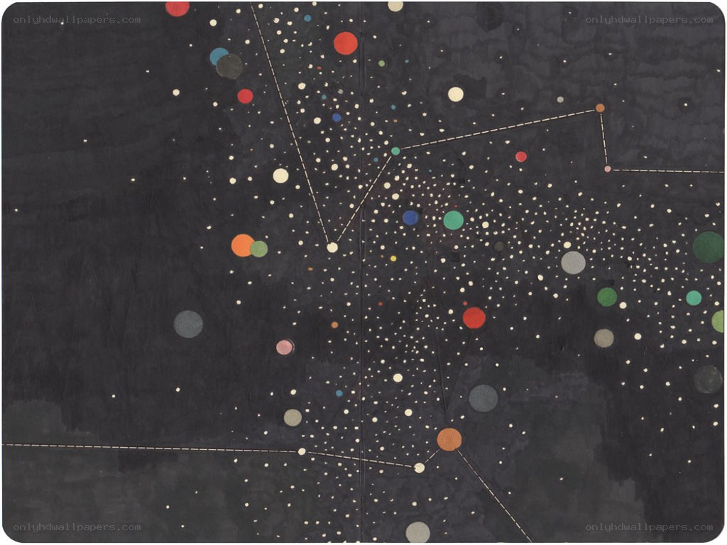 Colorful star map illustration