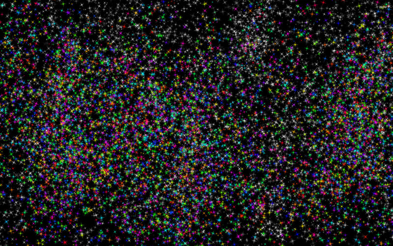 Colorful Star Particles