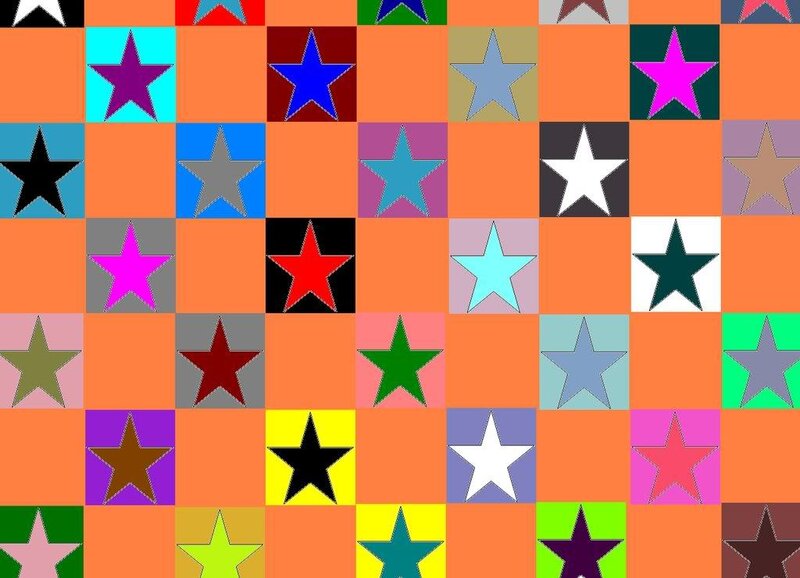 Colorful Star Pattern — Orange
