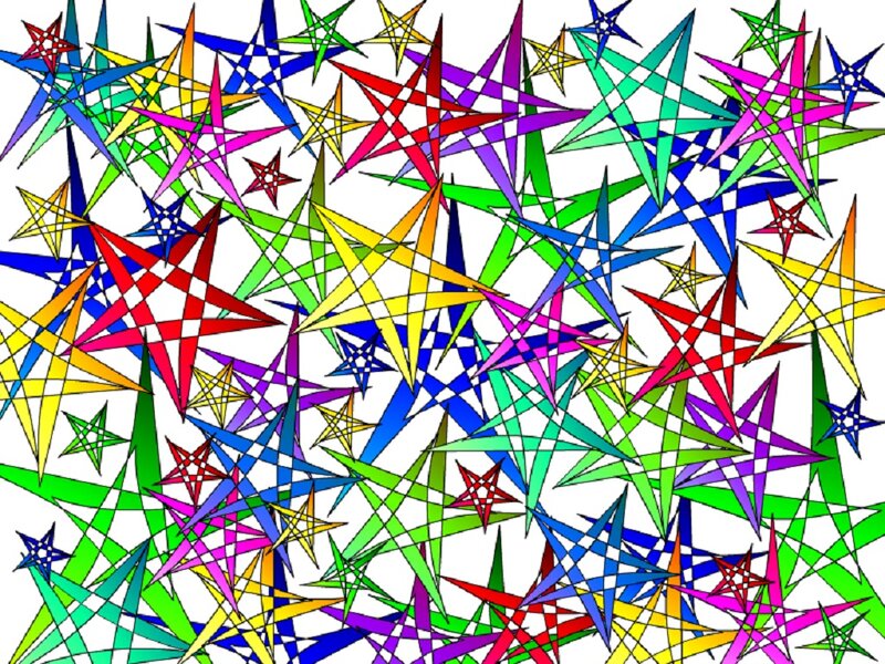 Colorful Star Pattern — Red, Vibrant