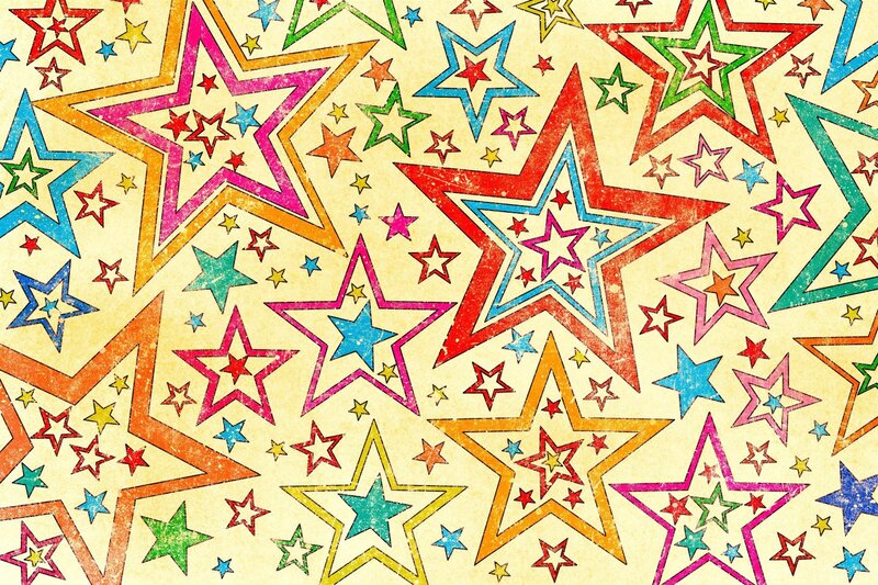 Colorful Star Pattern — Yellow, Playful