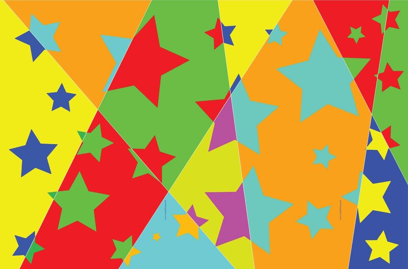Colorful Star Pattern — Yellow