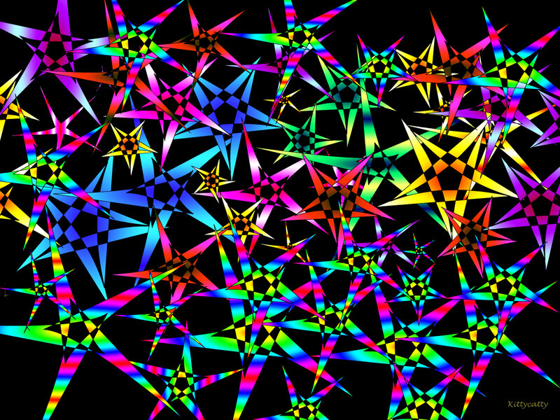 Colorful Star Patterns — Rainbow