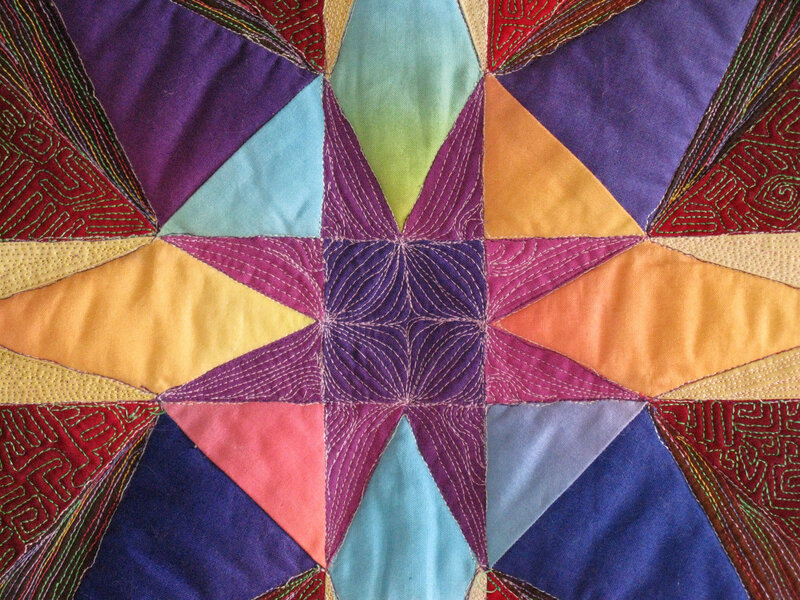 colorful star quilt pattern