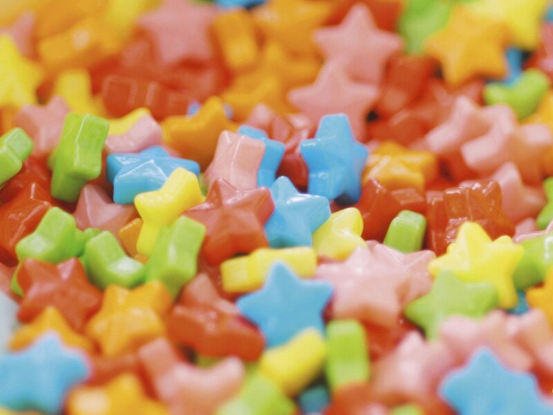 colorful star-shaped candies