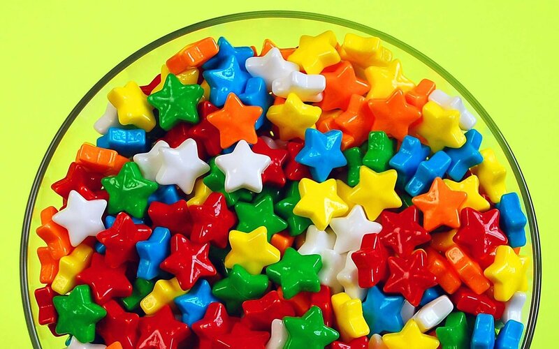 colorful star-shaped candies