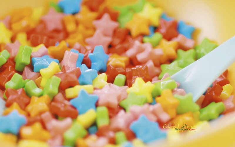 Colorful Star-shaped Candies — Yellow