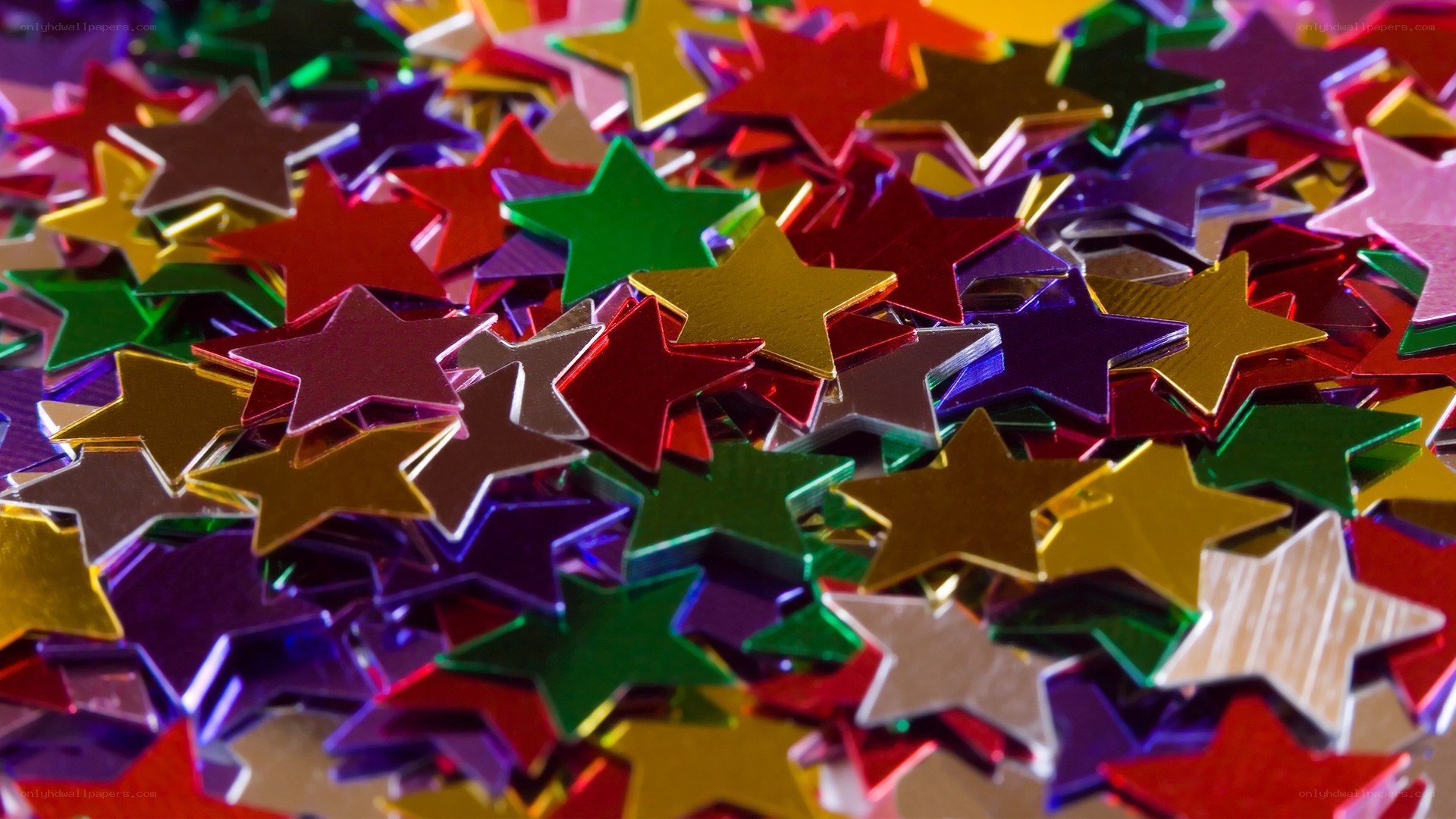 colorful star-shaped confetti