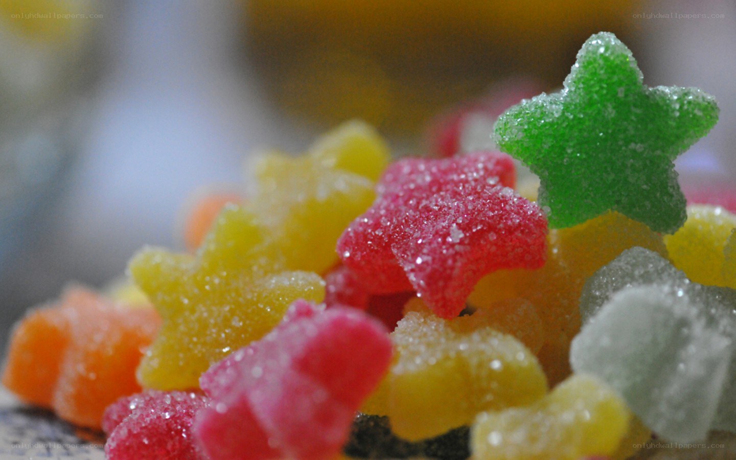 colorful star-shaped gummies