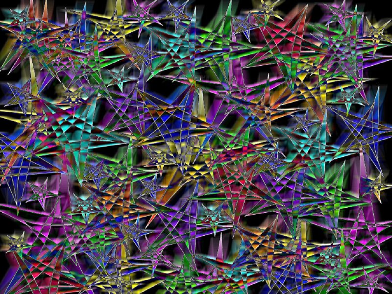 Colorful Star Shapes — Green