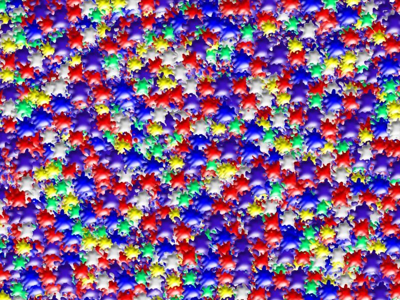 Colorful Star Shapes — Red