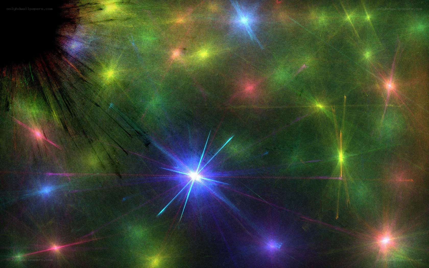 Colorful starburst light display