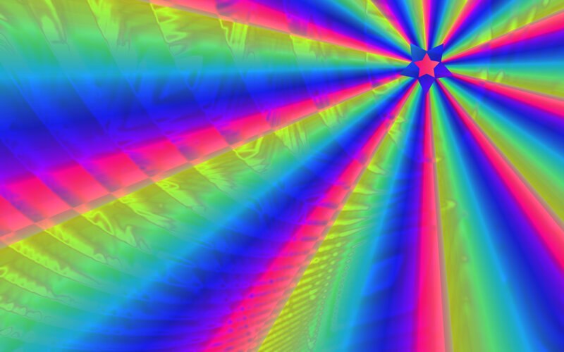 Colorful Starburst Pattern — Blue