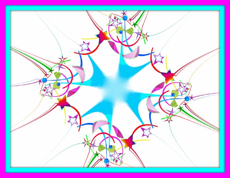 Colorful Starburst Pattern — Blue, Vibrant