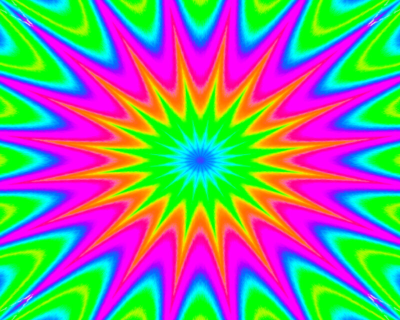Colorful Starburst Pattern — Green