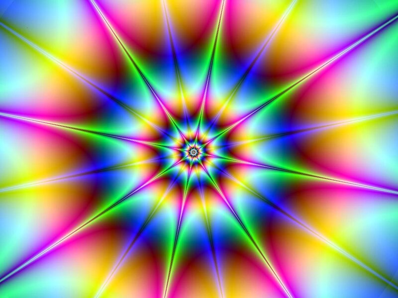 Colorful Starburst Pattern — Pink