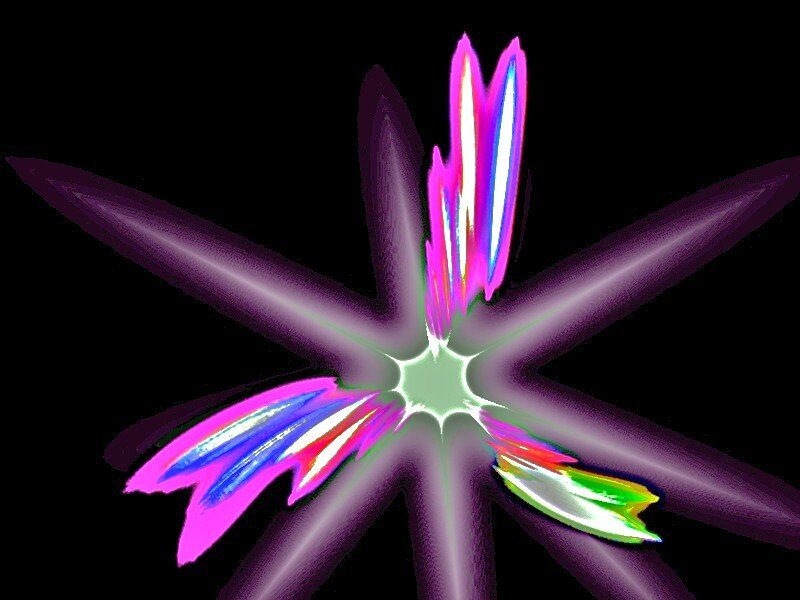 Colorful Starburst Pattern — Purple, Vibrant