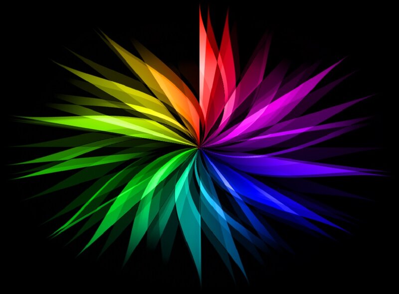 Colorful Starburst Pattern — Red, Vibrant