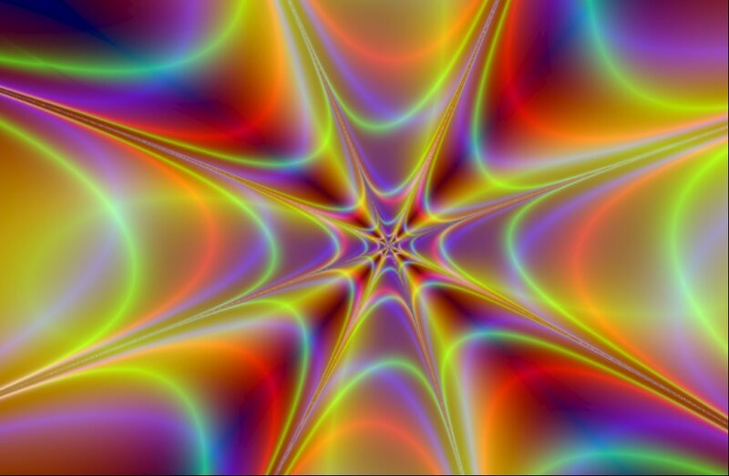 Colorful Starburst Pattern — Yellow