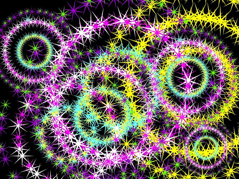 Colorful Starburst Patterns — Yellow