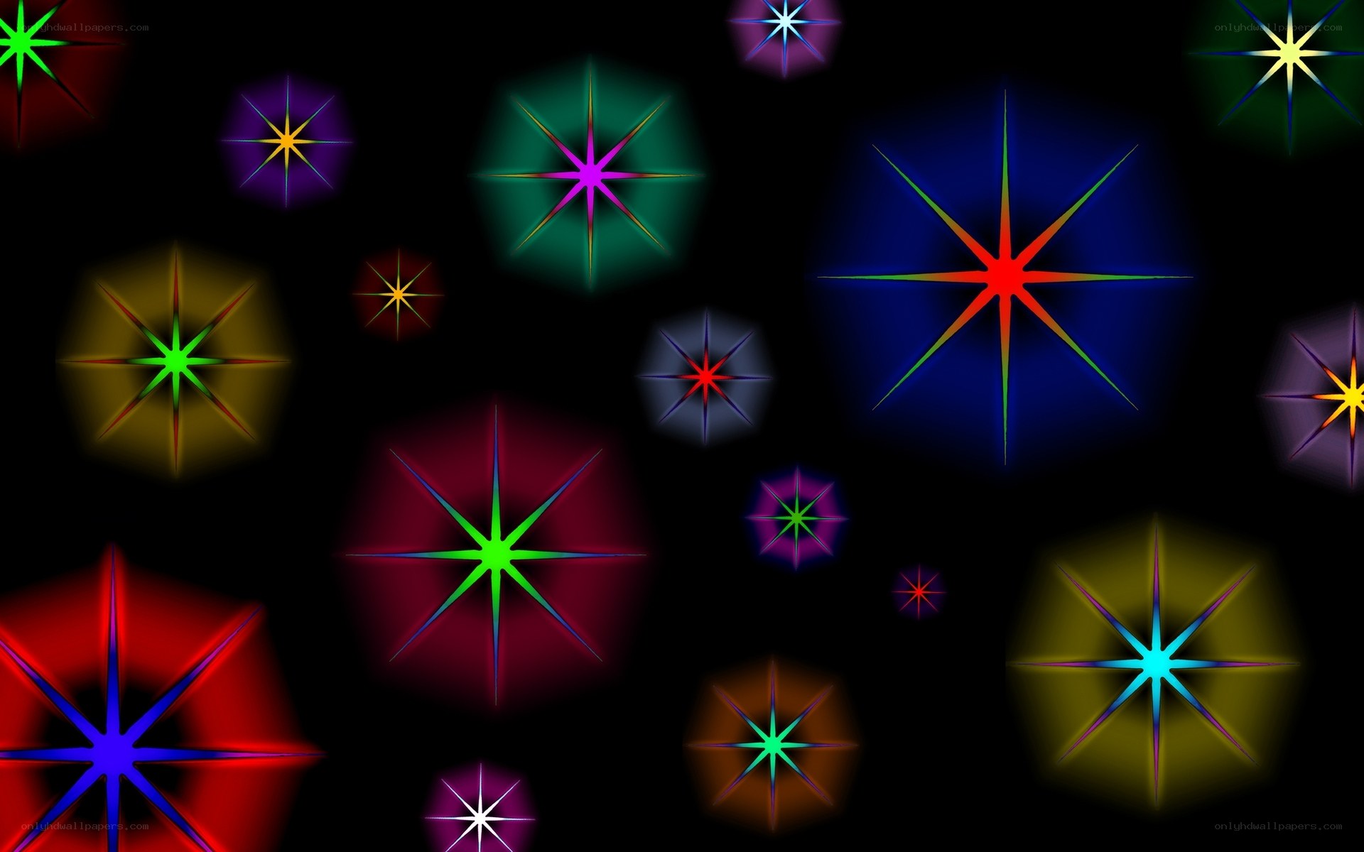colorful starburst patterns