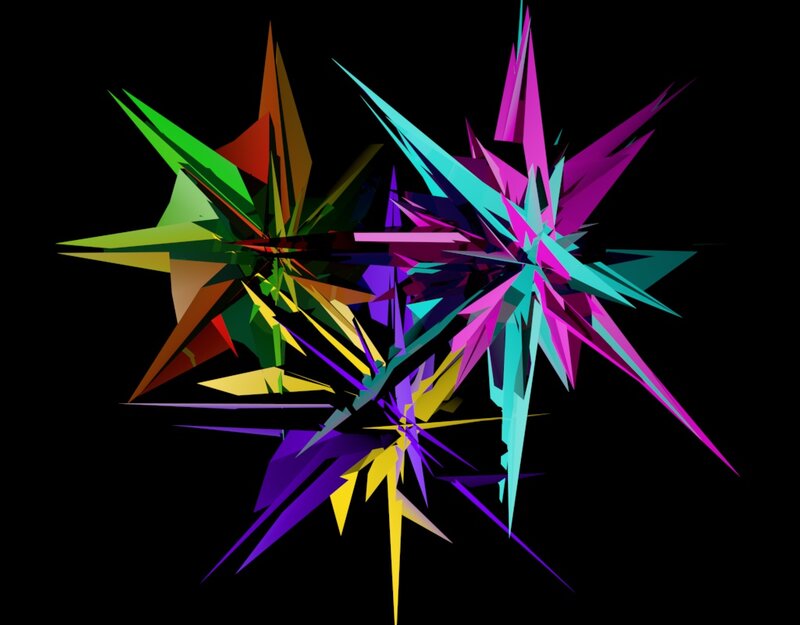 Colorful Starburst Shapes
