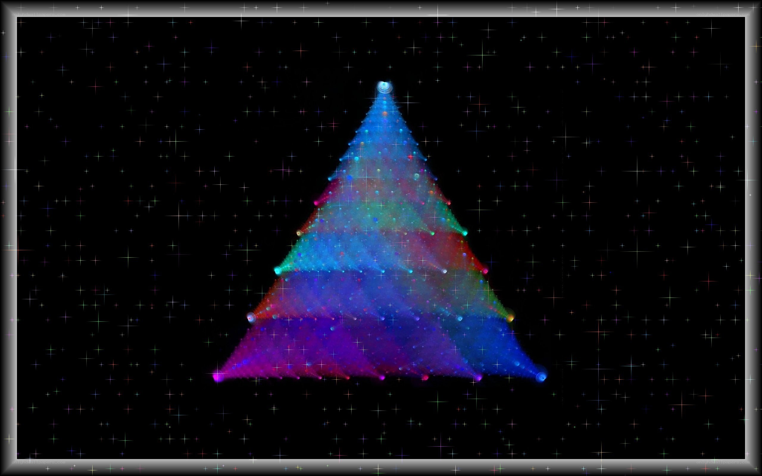 colorful starry christmas tree