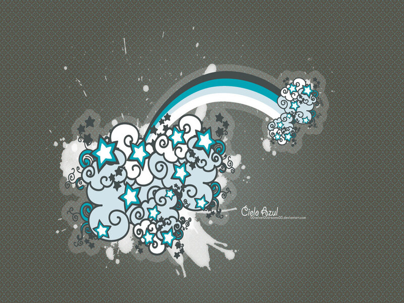 colorful starry cloud design