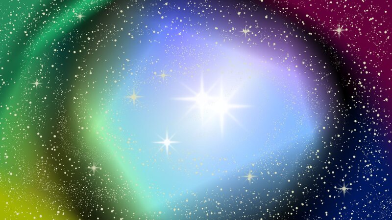 Colorful Starry Nebula — Blue