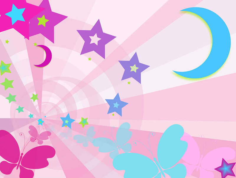 colorful stars and moons