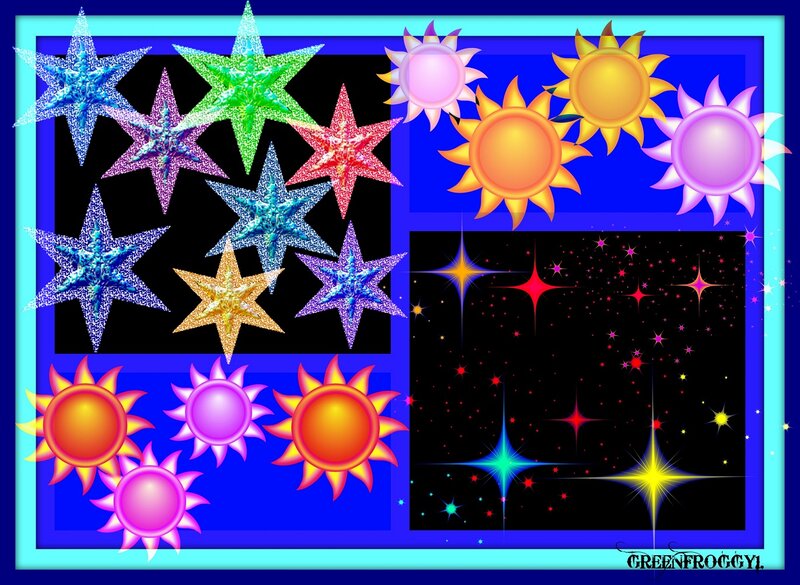 Colorful Stars and Suns