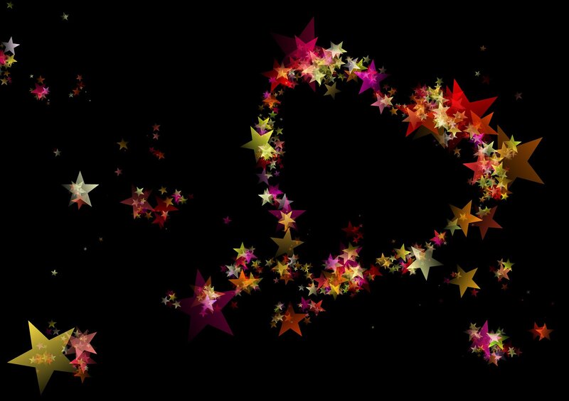 Colorful Stars in Circle