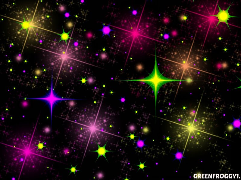 Colorful Stars in Space — Black, Vibrant, Night