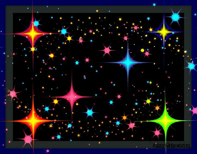 Colorful Stars in Space — Black, Vibrant