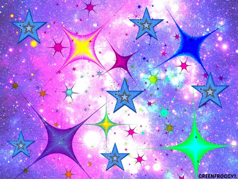 Colorful Stars in Space — Purple, Vibrant