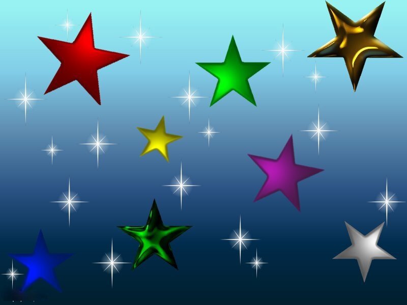 colorful stars in the night sky
